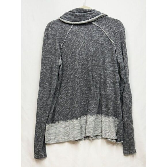 Free People Beach Two Body Beach Womens Grey Long Sleeve Cowl Neck Pullover Swea - Picture 2 of 10